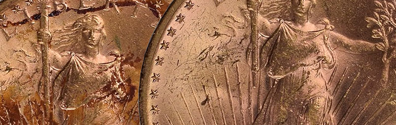 Taking Care of Gold Coins with Delicate Surfaces