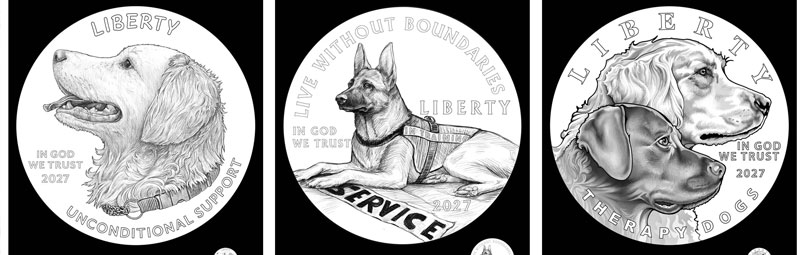 2027 Working Dog Coin Designs Recommended by Federal Panels